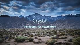  Presentation with alabama - Colorful presentation theme enhanced with mountains and rock at alabama hills california with moody clouds backdrop and a ocean colored foreground