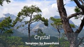  Presentation with turkey - Slide set consisting of mountains-and-sea-around-kemer background and a ocean colored foreground