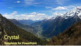  Presentation with top view of soybean - Beautiful slides featuring mountains and valley with road backdrop and a wine colored foreground