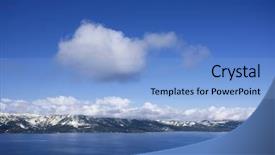  Presentation with tahoe - Presentation theme having mountains at lake tahoe background and a  colored foreground