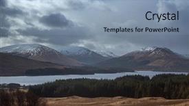  Presentation with scottish highlands - Colorful PPT theme enhanced with mountains at scottish highlands scotland backdrop and a light blue colored foreground