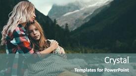  Presentation with bad weather - Amazing presentation design having mountains bad cold weather backdrop and a ocean colored foreground