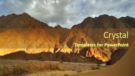  Presentation with mountains - Colorful slides enhanced with mountains brightly shined by the sun about elat in israel backdrop and a tawny brown colored foreground