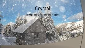  Presentation with landscape - Slides having mountains christmas holiday postcard collage background and a  colored foreground