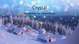  Presentation with landscape - Cool new slides with mountains christmas holiday postcard collage backdrop and a  colored foreground