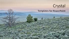  Presentation with wildfire - Presentation with mountains covered by wildfire background and a lemonade colored foreground