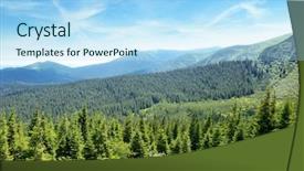  Presentation with tree sky trees green - Amazing slides having mountains covered trees and blue backdrop and a light blue colored foreground