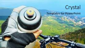  Presentation with water bottle - Presentation consisting of mountains drinking from water background and a arctic colored foreground