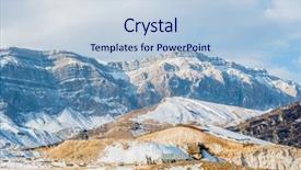  Presentation with mountains - Cool new theme with mountains during winter in azerbaijan backdrop and a  colored foreground