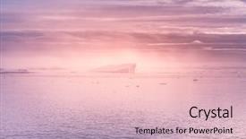  Presentation with antarctic - Slide deck having mountains explorer rocks ice clouds - antarctic glacier with cavities beautiful background and a lemonade colored foreground