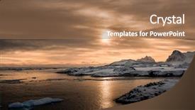  Presentation with lanscape - Amazing PPT layouts having mountains explorer rocks ice clouds - beautiful lanscape backdrop and a  colored foreground