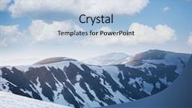  Presentation with sunlight - Theme having mountains explorer rocks ice clouds - scenic image of snowy peaks background and a  colored foreground