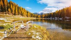  Presentation with national organization - Theme having mountains explorer rocks ice clouds - scenic image of the lake background and a  colored foreground