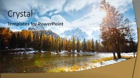  Presentation with national - PPT layouts consisting of mountains explorer rocks ice clouds - splendid lake antorno in national background and a light blue colored foreground