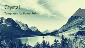  Presentation with montana - Beautiful PPT theme featuring mountains forests - autumn in glacier np montana backdrop and a soft green colored foreground