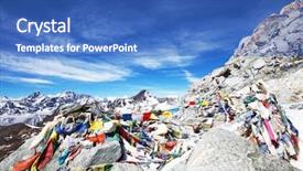  Presentation with himalaya - PPT theme with mountains himalaya background and a teal colored foreground