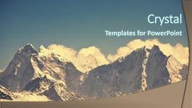  Presentation with mountain hiking - Beautiful slide set featuring mountains himalayan backdrop and a ocean colored foreground