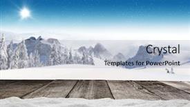  Presentation with winter in the swiss alps - Presentation featuring mountains ideal for product placement background and a light blue colored foreground