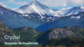  Presentation with mountains - Slide set featuring mountains-in-alaska background and a ocean colored foreground