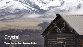  Presentation with antlers - Audience pleasing PPT theme consisting of mountains in background and elk backdrop and a dark gray colored foreground