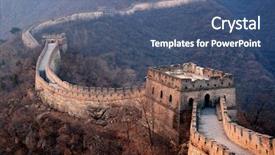  Presentation with china - Cool new theme with mountains in beijing china backdrop and a ocean colored foreground