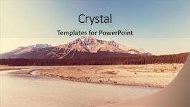  Presentation with filter - Colorful presentation theme enhanced with mountains in canada instagram filter backdrop and a light blue colored foreground