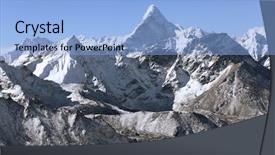  Presentation with everest - Presentation design enhanced with mountains in cloud nepal everest background and a  colored foreground