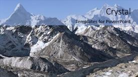  Presentation with everest - Presentation theme featuring mountains in cloud nepal everest background and a light blue colored foreground