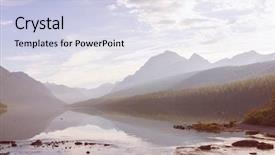 Presentation with spectacular - PPT theme having mountains in glacier national park background and a  colored foreground
