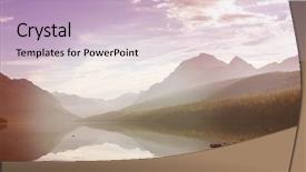  Presentation with spectacular - Slides enhanced with mountains in glacier national park background and a  colored foreground