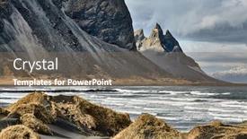  Presentation with 50th wedding anniversary black gold - Beautiful presentation design featuring mountains-in-iceland-vestrahorn-stokksnes backdrop and a gray colored foreground