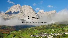  Presentation with mountains and the sacred geometry - PPT theme with mountains in lescun cirque aspe background and a  colored foreground