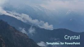  Presentation with himalaya - Slides consisting of mountains-in-sagarmatha-region-himalaya background and a ocean colored foreground