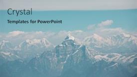  Presentation with himalaya - Presentation consisting of mountains-in-sagarmatha-region-himalaya background and a light blue colored foreground