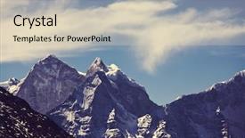  Presentation with himalaya - Audience pleasing slide set consisting of mountains in sagarmatha region himalaya backdrop and a soft green colored foreground