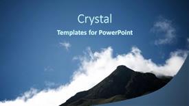  Presentation with mountains - Slides featuring mountains-in-the-pyrenees-canfranc background and a ocean colored foreground