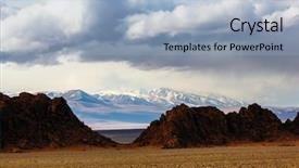  Presentation with mongolia - Cool new PPT layouts with mountains in western mongolia backdrop and a light blue colored foreground