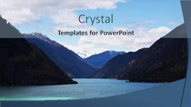  Presentation with canada - Amazing presentation theme having mountains lake in canada backdrop and a light blue colored foreground