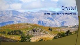  Presentation with mountains - Beautiful PPT layouts featuring mountains landscape in the nothern backdrop and a  colored foreground