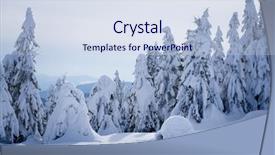  Presentation with mountains - Presentation consisting of mountains landscape with shelter background and a sky blue colored foreground