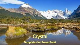  Presentation with america - PPT theme consisting of famous beautiful peak cerro torre in patagonia mountains argentina beautiful mountains landscapes in south america background and a tawny brown colored foreground