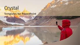  Presentation with beautiful landscapes - Cool new slide deck with famous beautiful peak cerro torre in patagonia mountains argentina beautiful mountains landscapes in south america backdrop and a lemonade colored foreground