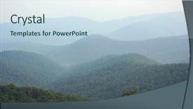  Presentation with mountains - Slides enhanced with mountains layered in the background background and a sky blue colored foreground