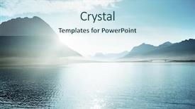  Presentation with overcrowding islands - Beautiful presentation design featuring mountains lofoten islands norway backdrop and a sky blue colored foreground