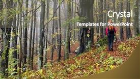  Presentation with romania - Audience pleasing PPT layouts consisting of mountains man hiking rocks ice clouds - trekker in the carpathians romania backdrop and a  colored foreground