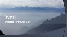  Presentation with mountains - Beautiful presentation theme featuring mountains near tashent city uzbekistan backdrop and a gray colored foreground