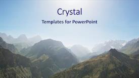  Presentation with mountains - Colorful presentation theme enhanced with mountains near tashkent city uzbekistan backdrop and a sky blue colored foreground