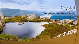  Presentation with preachers - Beautiful slide deck featuring mountains near the preachers pulpit rock in fjord lysefjord - norway - nature and travel background backdrop and a light blue colored foreground