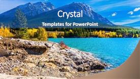  Presentation with abraham - Presentation theme enhanced with mountains of canada artificial abraham background and a teal colored foreground