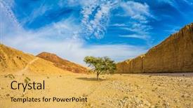  Presentation with israel - Beautiful PPT theme featuring mountains of eilat israel backdrop and a yellow colored foreground